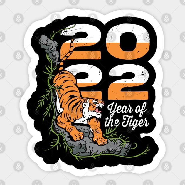 Year of the Tiger 2022 Wild Animal Sticker by RadStar